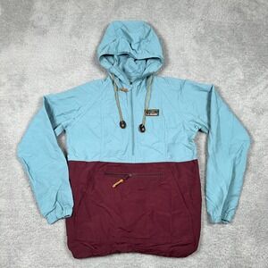 LL BEAN Mountain Classic colorblock aztec anorak windbreaker shell jacket XXS
